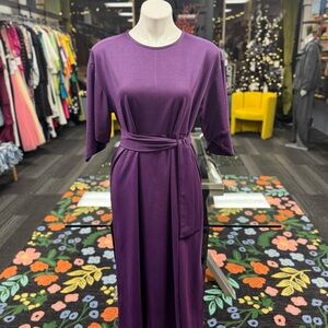 Chic Long Sleeve Purple Dress